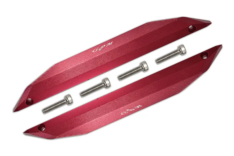 R/C Car Parts : Aluminum Chassis Side Bars For Traxxas 1/10 Maxx 4Wd Monster Truck - 1Pr Set Red 1