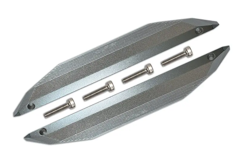 R/C Car Parts : Aluminum Chassis Side Bars For Traxxas 1/10 Maxx 4Wd Monster Truck - 1Pr Set Silver 1