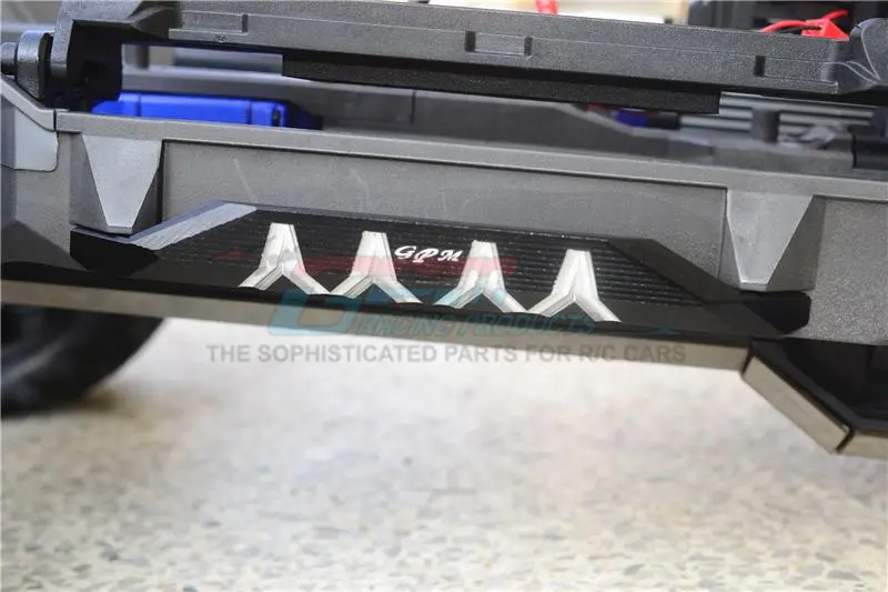 R/C Car Parts : Aluminum Chassis Side Bars (Silver Inlay Version) For Traxxas 1/10 Maxx 4Wd Monster Truck - 1Pr Set Silver 2