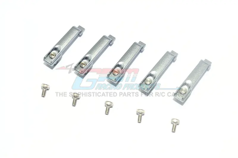 R/C Scale Accessories : Aluminum Door Handle For Traxxas Trx-4 Mercedes-Benz G500 (82096-4) - 5Pc Set Gray Silver 1