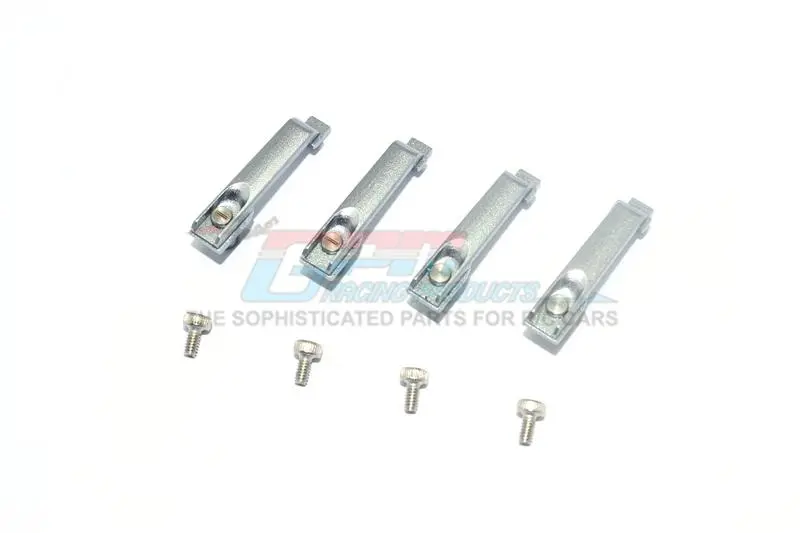 R/C Scale Accessories : Aluminum Door Handle For Traxxas Trx-6 Mercedes-Benz G63 (88096-4) - 4Pc Set Gray Silver 1