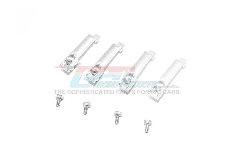 R/C Scale Accessories : Aluminum Door Handle For Traxxas Trx-6 Mercedes-Benz G63 (88096-4) - 4Pc Set Silver 1