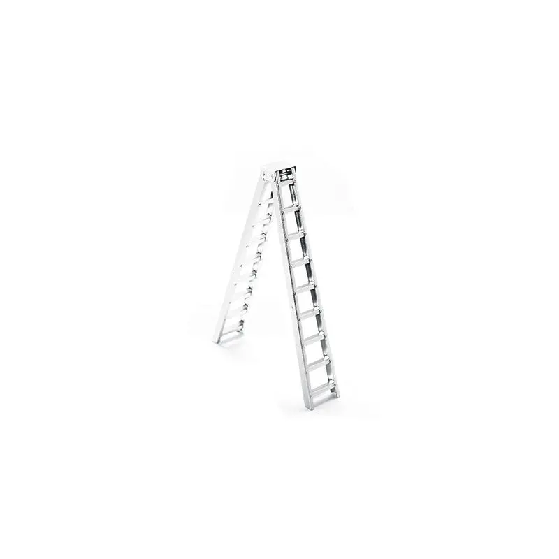 R/C Scale Accessories : Aluminum Simulation Long Step Ladder For 1:10 Crawlers - 1Pc Silver 1