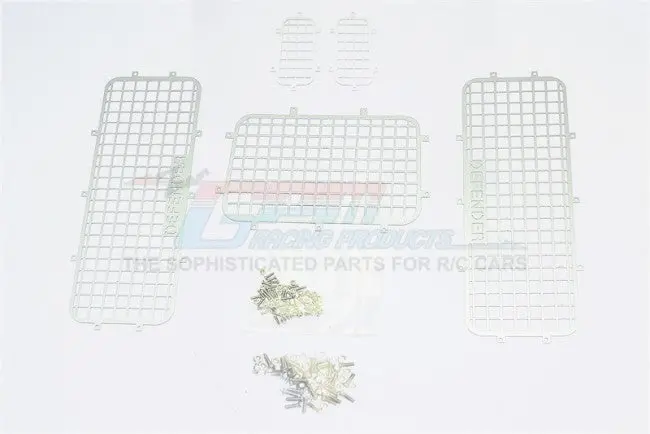 R/C Scale Accessories : Aluminum Window Guard For Trx-4 Crawler - 5Pc Set Silver 1