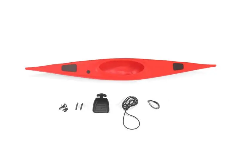 R/C Scale Accessories : Canoe For 1:10 Crawlers - 14Pc Set Red 1