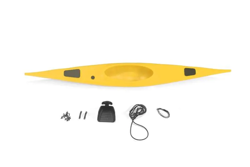 R/C Scale Accessories : Canoe For 1:10 Crawlers - 14Pc Set Yellow 1