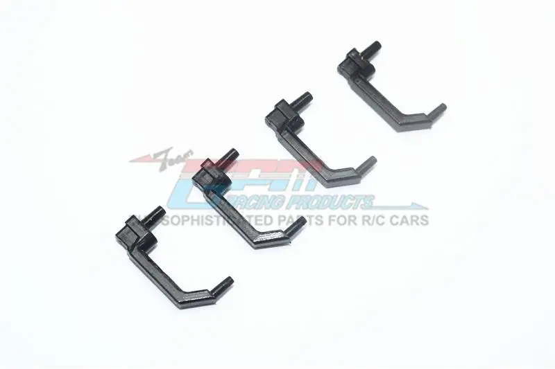 R/C Scale Accessories : Door Handle For Trx-4 Trail Defender Crawler - 4Pc Set Black 1