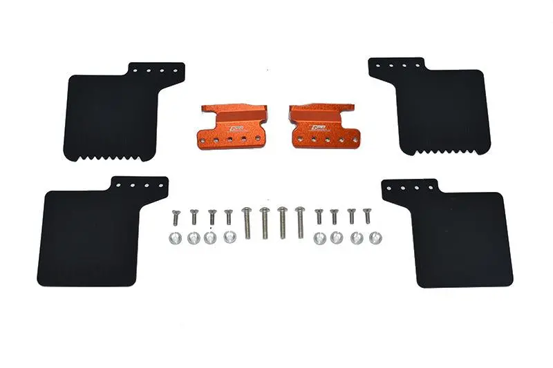 R/C Scale Accessories : Front Mud Flap For Axial 1/10 Scx10 Iii Jeep Wrangler Axi03007 / Jeep Gladiator Axi03006 -26Pc Set Orange 1