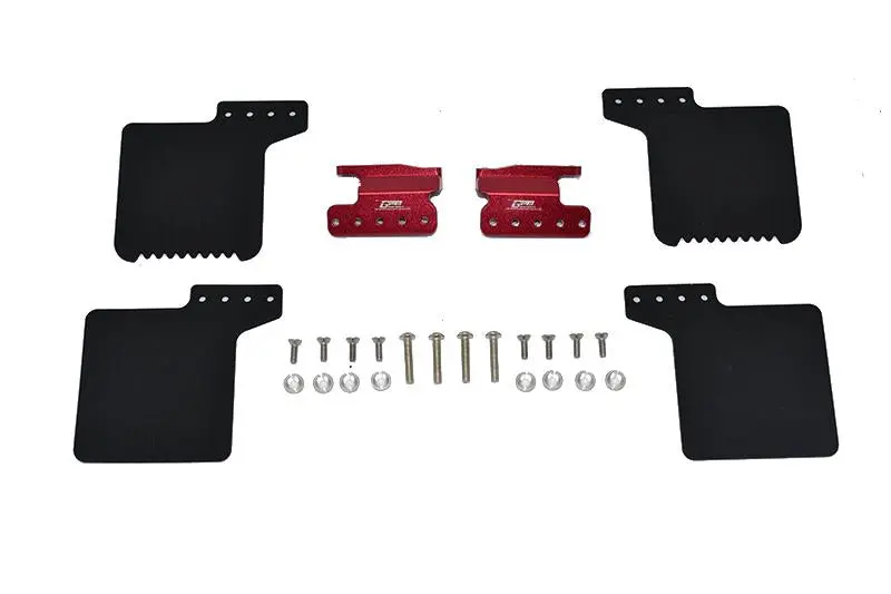 R/C Scale Accessories : Front Mud Flap For Axial 1/10 Scx10 Iii Jeep Wrangler Axi03007 / Jeep Gladiator Axi03006 -26Pc Set Red 1