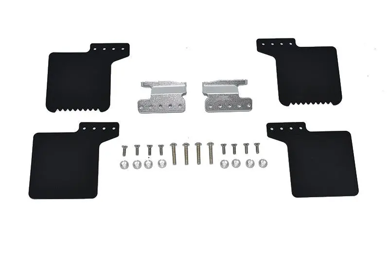 R/C Scale Accessories : Front Mud Flap For Axial 1/10 Scx10 Iii Jeep Wrangler Axi03007 / Jeep Gladiator Axi03006 -26Pc Set Silver 1