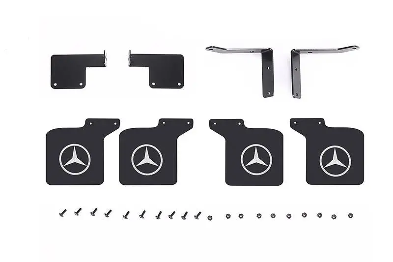 R/C Scale Accessories : Front & Rear Skid Plate For Traxxas Trx-4 Mercedes-Benz G500 (82096-4) - 28Pc Set Black 1