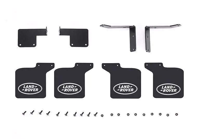 R/C Scale Accessories : Front & Rear Skid Plate For Traxxas Trx-4 Trail Defender Crawler - 28Pc Set Black 1