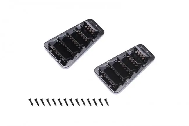 R/C Scale Accessories : Metal Fender Vent (Style B) For Traxxas Trx-4 Land Rover Defender D90 D110 - 1Pr Set Black 1