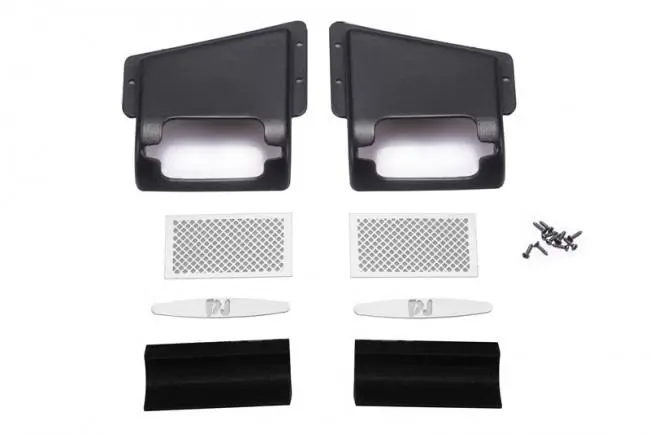 R/C Scale Accessories : Metal Fender Vent (Style C) For Traxxas Trx-4 Land Rover Defender D90 D110 - 18Pc Set Black 1