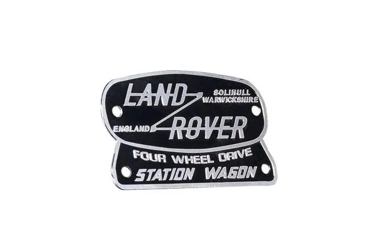 R/C Scale Accessories : Metal Logo For Traxxas Defender Trx-4 Land Rover - 1Pc Set Black 1