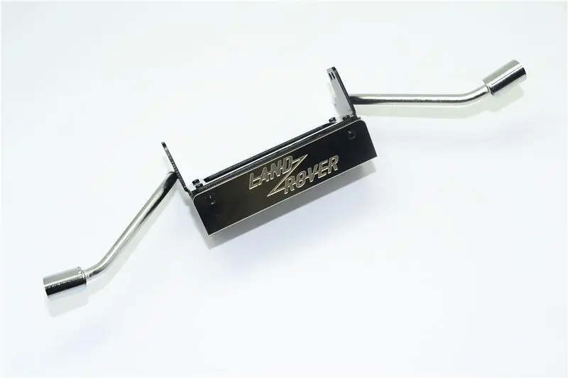R/C Scale Accessories : Metallic Fuel Tank + Exhaust Pipe For Trx-4 Trail Defender Crawler - 1Pc Black 1