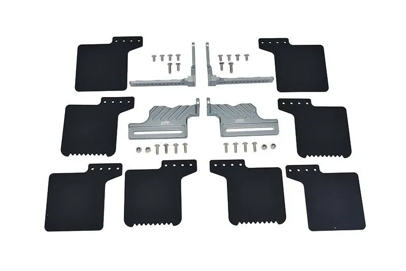 R/C Scale Accessories : Mud Flap For 1:10 Crawlers Traxxas Trx-4 - 36Pc Set Gray Silver 1