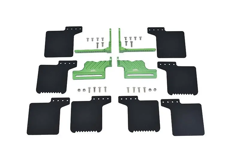 R/C Scale Accessories : Mud Flap For 1:10 Crawlers Traxxas Trx-4 - 36Pc Set Green 1