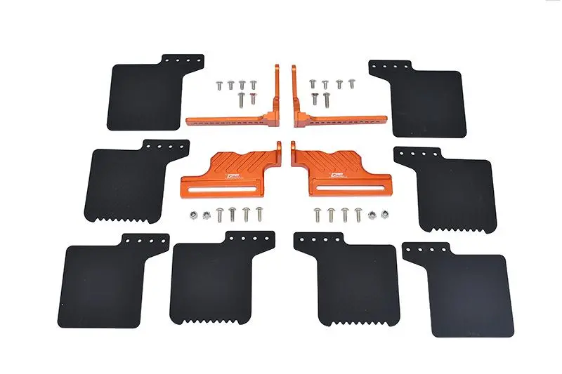 R/C Scale Accessories : Mud Flap For 1:10 Crawlers Traxxas Trx-4 - 36Pc Set Orange 1