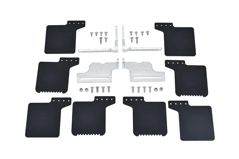 R/C Scale Accessories : Mud Flap For 1:10 Crawlers Traxxas Trx-4 - 36Pc Set Silver 1