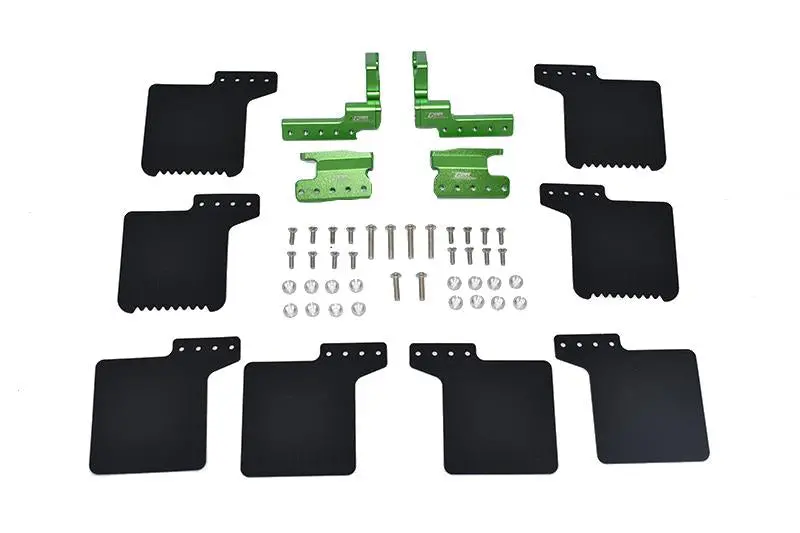 R/C Scale Accessories : Mud Flap For Axial 1/10 Scx10 Iii Jeep Wrangler Axi03007 / Jeep Gladiator Axi03006 - 50Pc Set Green 1