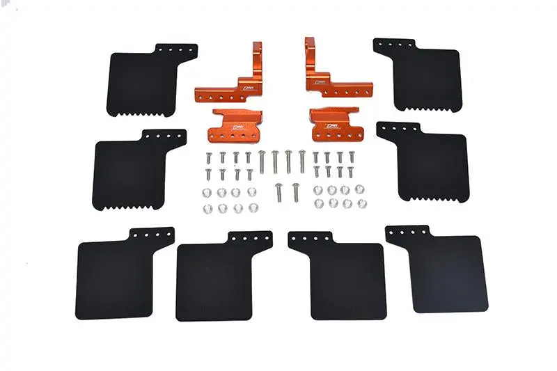 R/C Scale Accessories : Mud Flap For Axial 1/10 Scx10 Iii Jeep Wrangler Axi03007 / Jeep Gladiator Axi03006 - 50Pc Set Orange 1