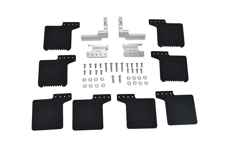 R/C Scale Accessories : Mud Flap For Axial 1/10 Scx10 Iii Jeep Wrangler Axi03007 / Jeep Gladiator Axi03006 - 50Pc Set Silver 1