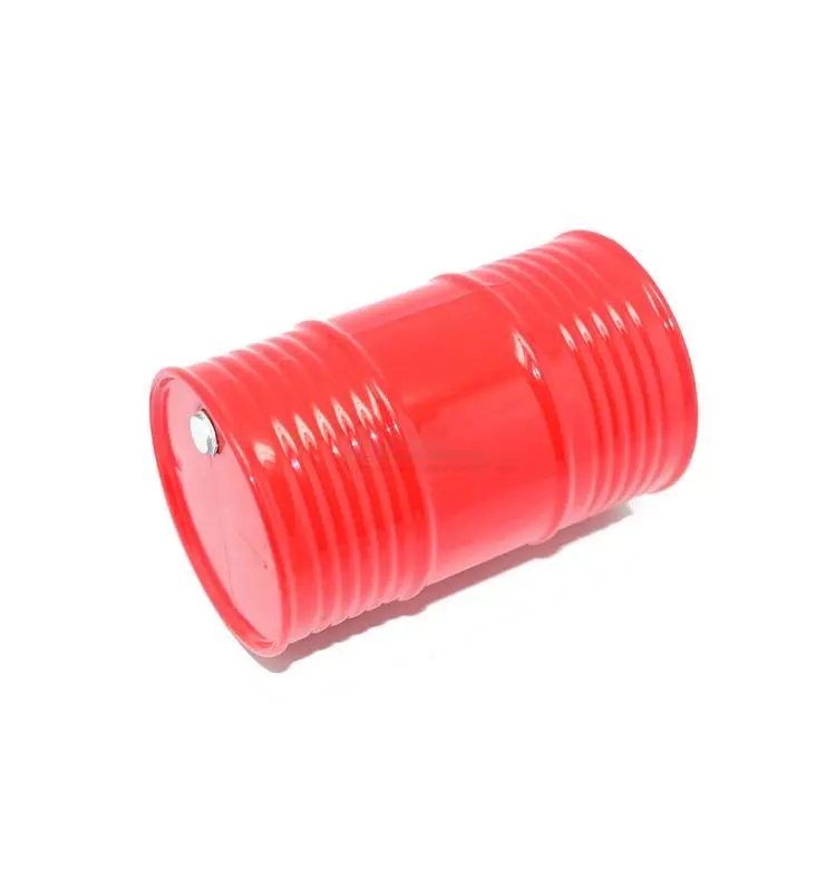 R/C Scale Accessories : Plastic Oil Barrel For For 1:10 Crawlers - 1Pc Set Red 1