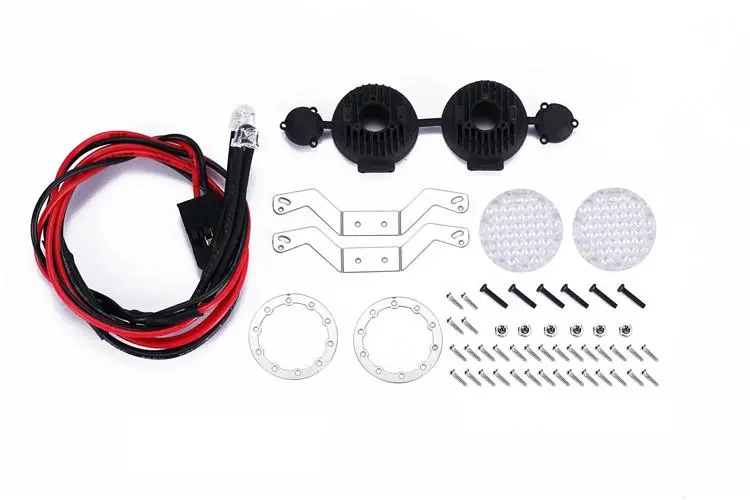 R/C Scale Accessories : Rc Car Bumper Spotlight For 1:10 Crawlers - 53Pc  Set Silver 1