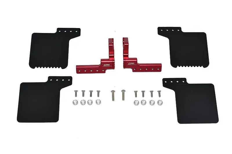 R/C Scale Accessories : Rear Mud Flap For Axial 1/10 Scx10 Iii Jeep Wrangler Axi03007 / Jeep Gladiator Axi03006 -24Pc Set Red 1