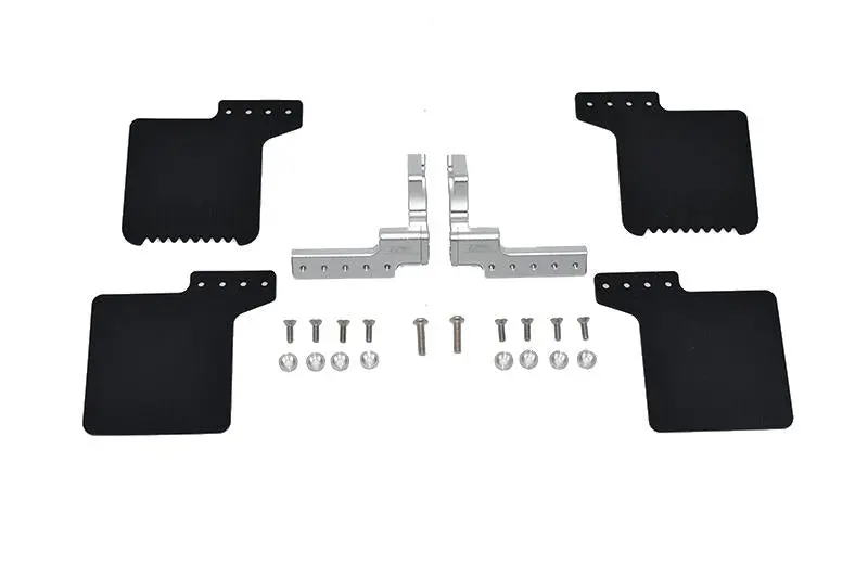 R/C Scale Accessories : Rear Mud Flap For Axial 1/10 Scx10 Iii Jeep Wrangler Axi03007 / Jeep Gladiator Axi03006 -24Pc Set Silver 1