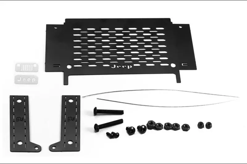 R/C Scale Accessories : Rear Side Window Tool Box With Table For Axial Scx10 Iii Jeep Jl Wrangler (Axi03007) - 20Pc Set Black 1