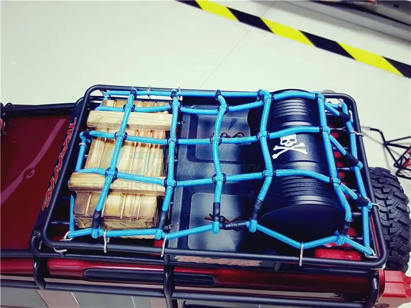 R/C Scale Accessories : Simulation Elastic Cargo Netting For 1:10 Crawlers - 1Pc Orange 2