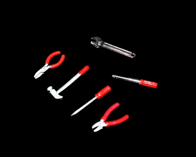 R/C Scale Accessories : Simulation Metal Tools For 1:10 Crawlers - 6Pc Set 1