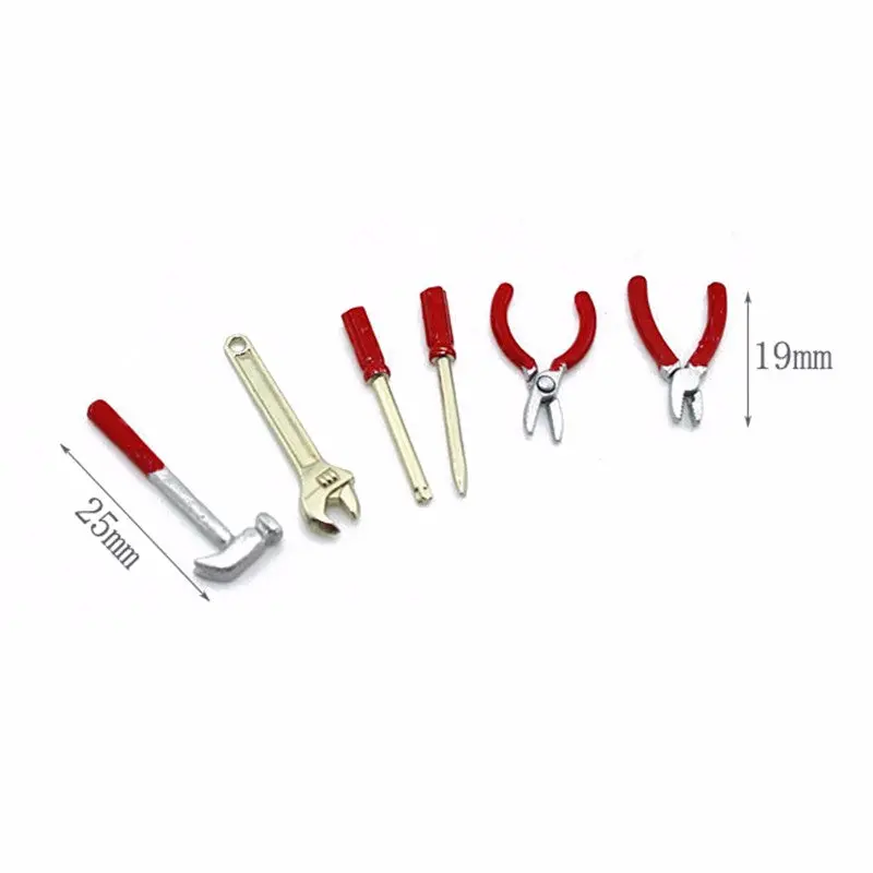 R/C Scale Accessories - Simulation Mini Hammer Wrench Tools Box For 1:10 Crawlers - 1 Set Red 2