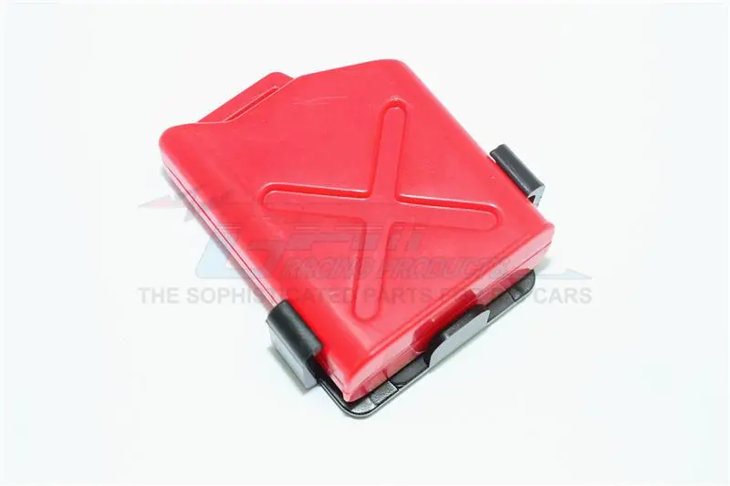 R/C Scale Accessories : Simulation Plastic Oil Tank For Crawlers (X Pattern) For 1:10 Crawlers - 2Pc Set Red 2