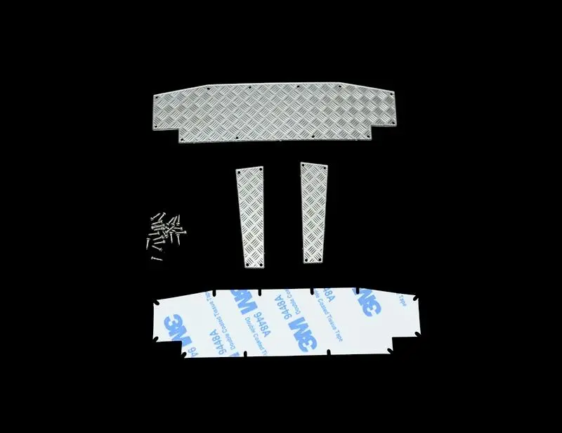 R/C Scale Accessories : Simulation Stainless Steel Slip Proof Tread For Trx-4 Front Bumper - 3Pc Set 1