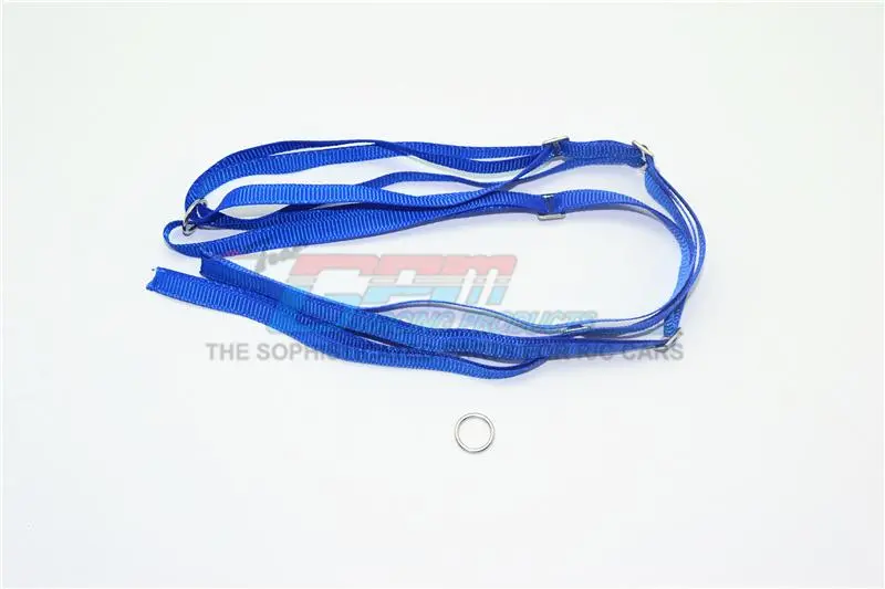 R/C Scale Accessories : Spare Tire Tie Down For Traxxas 1/7 Unlimited Desert Racer -2Pc Set Blue 1