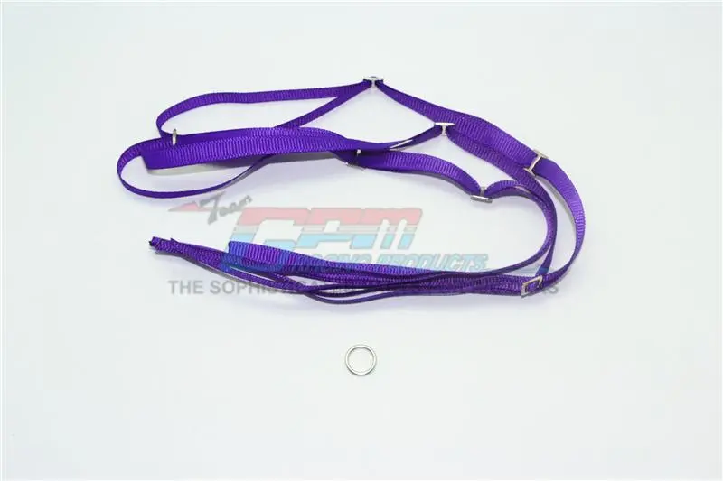 R/C Scale Accessories : Spare Tire Tie Down For Traxxas 1/7 Unlimited Desert Racer -2Pc Set Purple 1