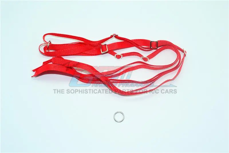 R/C Scale Accessories : Spare Tire Tie Down For Traxxas 1/7 Unlimited Desert Racer -2Pc Set Red 1