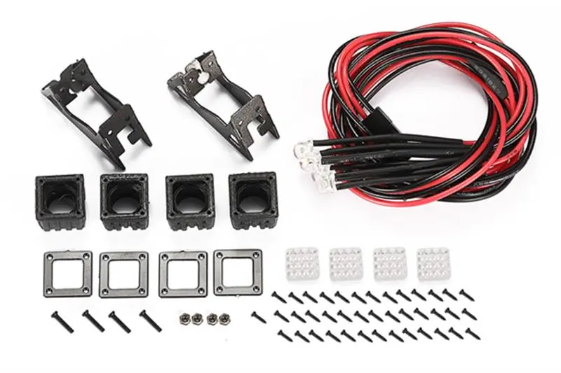 R/C Scale Accessories : Spotlight For 1:10 Crawlers (Style B) - 64Pc Set Black 1