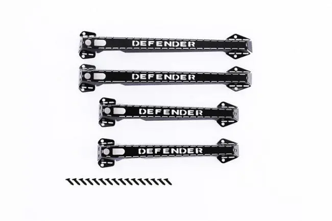 R/C Scale Accessories : Stainless Steel Door Handle For Traxxas Trx-4 Land Rover Defender D90 D110 - 4Pc Set Black 1