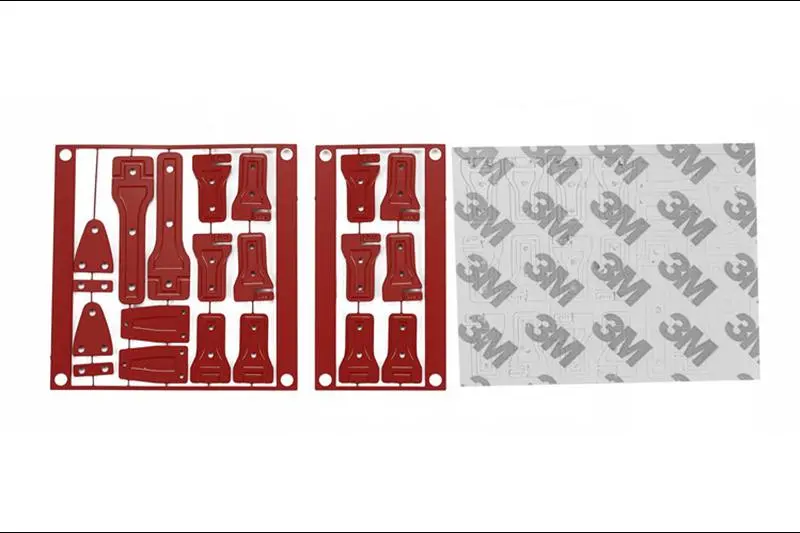 R/C Scale Accessories : Stainless Steel Door Hinges For Axial Scx10 Iii Jeep Jl Wrangler (Axi03007) - 26Pc Set Red 1