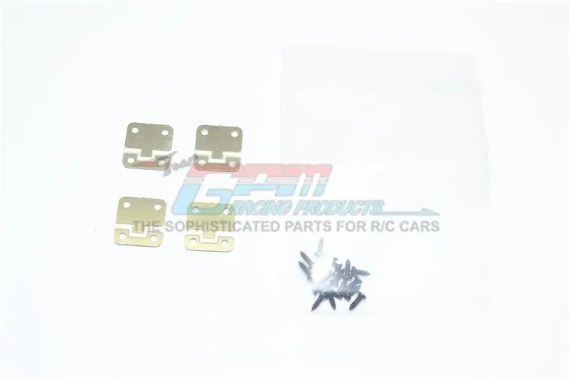 R/C Scale Accessories : Stainless Steel Door Hinges For Trx-4 Trail Defender Crawler - 4Pc Set Silver 1