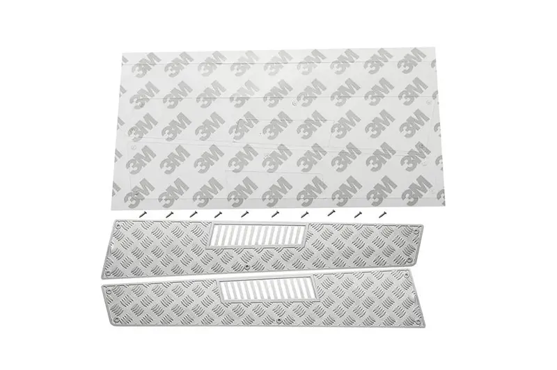 R/C Scale Accessories : Stainless Steel Slip Proof Tread & Fender Vent For Trx-6 Mercedes-Benz G63 (88096-4) / Trx-4 Mercedes-Benz G500 (82096-4) - 13Pc Set Silver 1