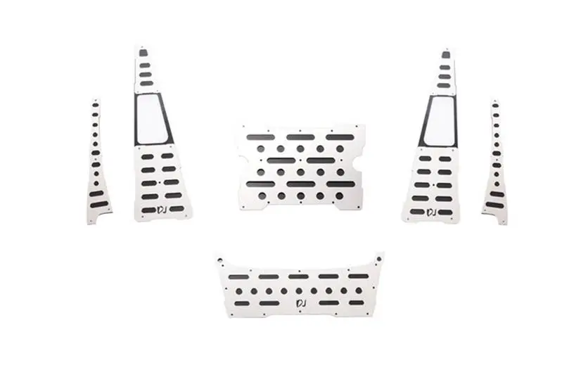 R/C Scale Accessories : Stainless Steel Slip Proof Tread For Traxxas Trx-4 Trail Defender Crawler - 62Pc Set 1