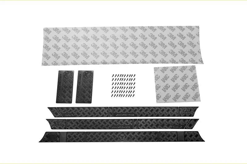 R/C Scale Accessories : Stainless Steel Slip Proof Tread For Trx-6 Mercedes-Benz G63 (88096-4) / Trx-4 Mercedes-Benz G500 (82096-4) Body Sides (Amg Version A) - 67Pc Set Black 1