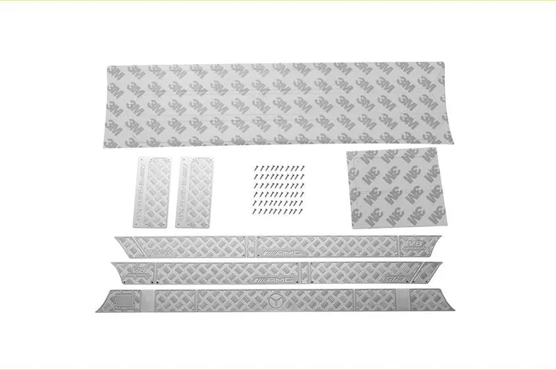 R/C Scale Accessories : Stainless Steel Slip Proof Tread For Trx-6 Mercedes-Benz G63 (88096-4) / Trx-4 Mercedes-Benz G500 (82096-4) Body Sides (Amg Version A) - 67Pc Set Silver 1