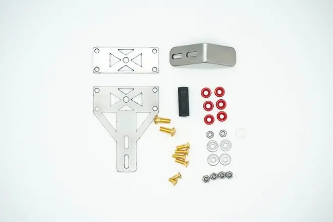 R/C Scale Accessories : Stainless Steel Spare Tire Support Mount For 1:10 Crawlers - 1 Set 1