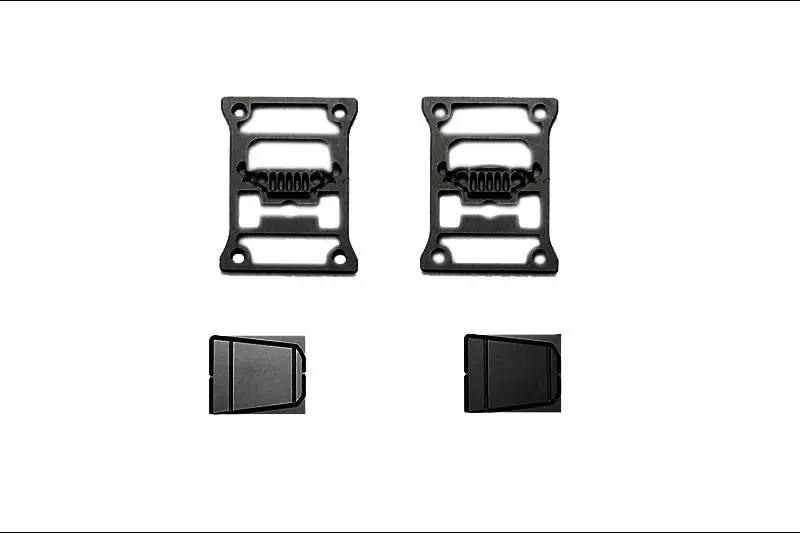R/C Scale Accessories : Taillight Cover (Style B) For Axial Scx10 Iii Jeep Jl Wrangler Axi03007 - 4Pc Set Black 1